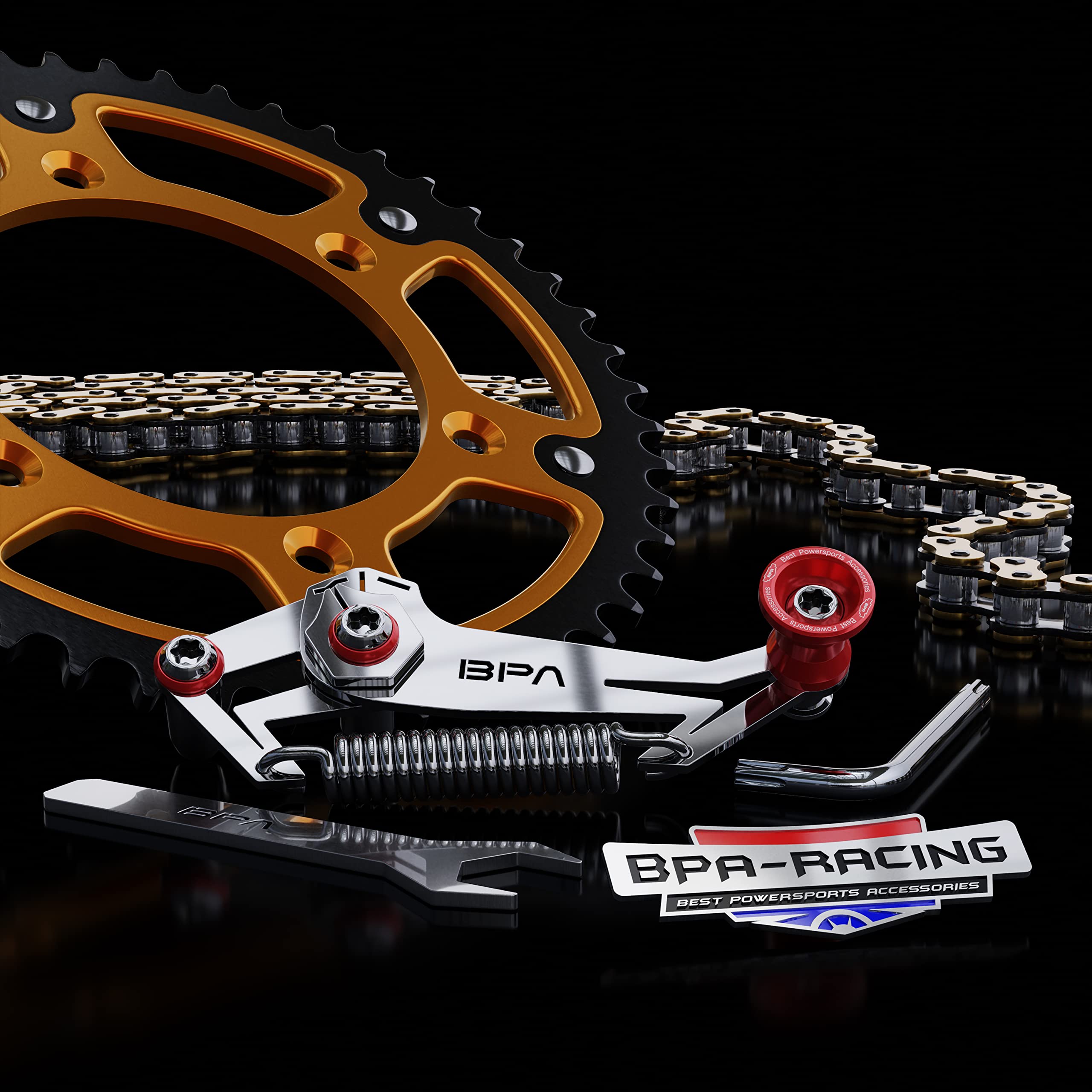 BPA Racing Motocicleta cadenas de ajuste herramienta ayuda para tensar la cadena