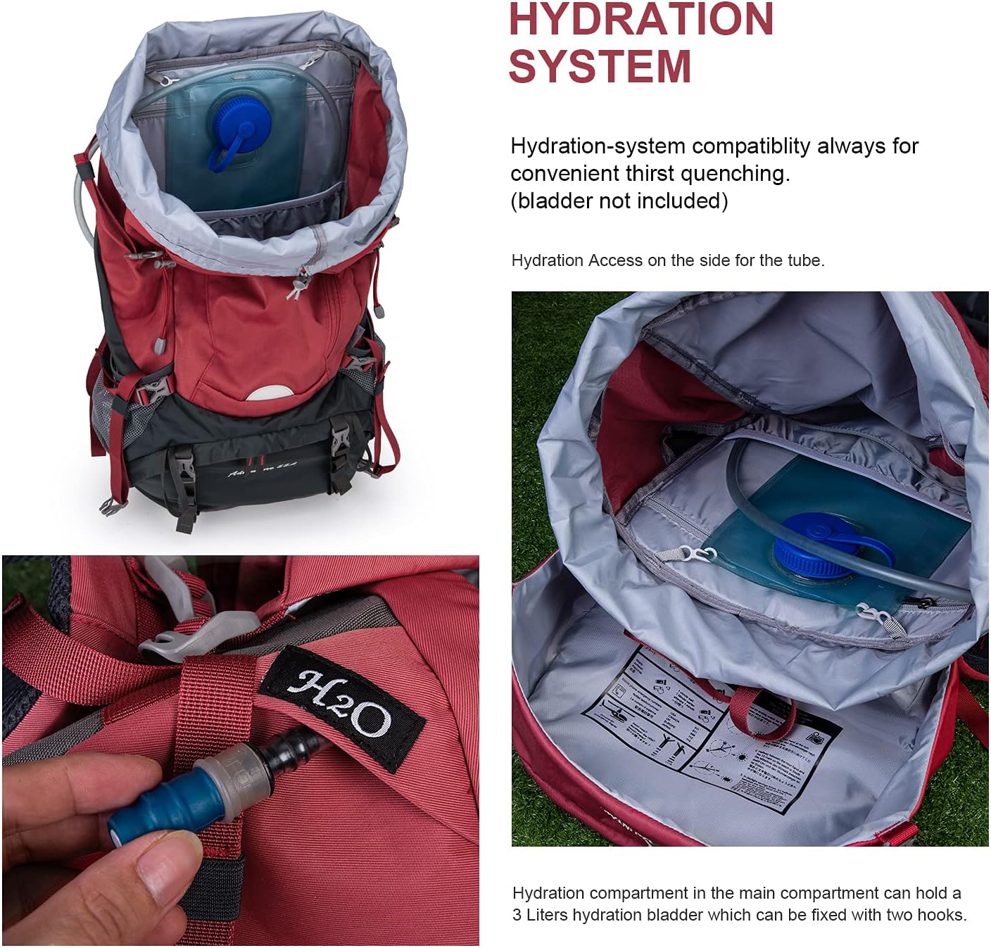 MOUNTAINTOP 55L Internal Frame Backpack : Everything Else