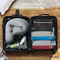 Vista 8 de Dot&Dot Almohada de viaje de espuma viscoelástica Twist para aviones - Almohada de viaje para el cuello para dormir - Almohada de avión para soporte