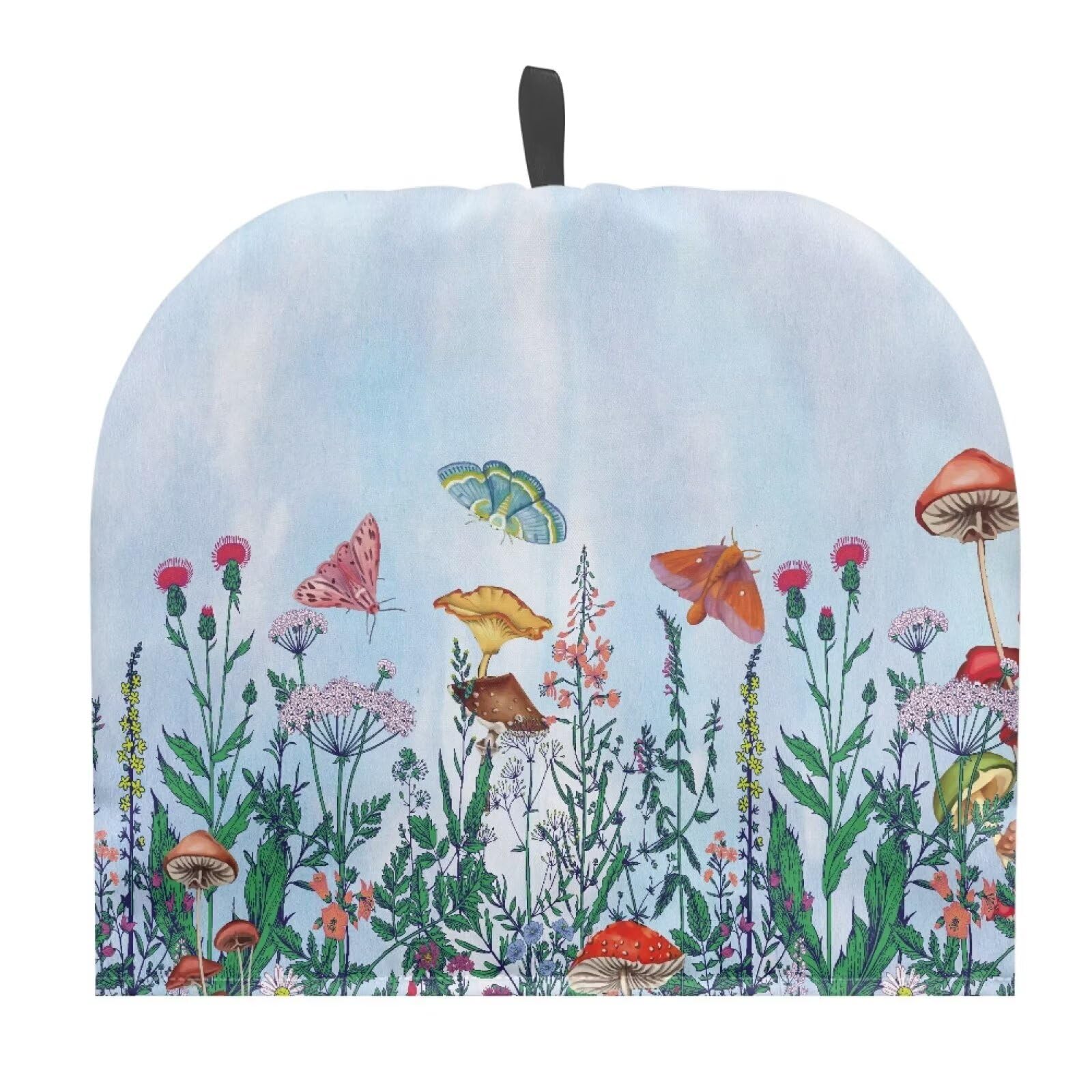 Blue Floral Tea Cozy Cover Protector Tea Kettle Dust Cover with Insulation Pad Coffee Pot Cover Kitchen Table Top Decor Anti-Falling Teapot Protection Coffee Table Decor