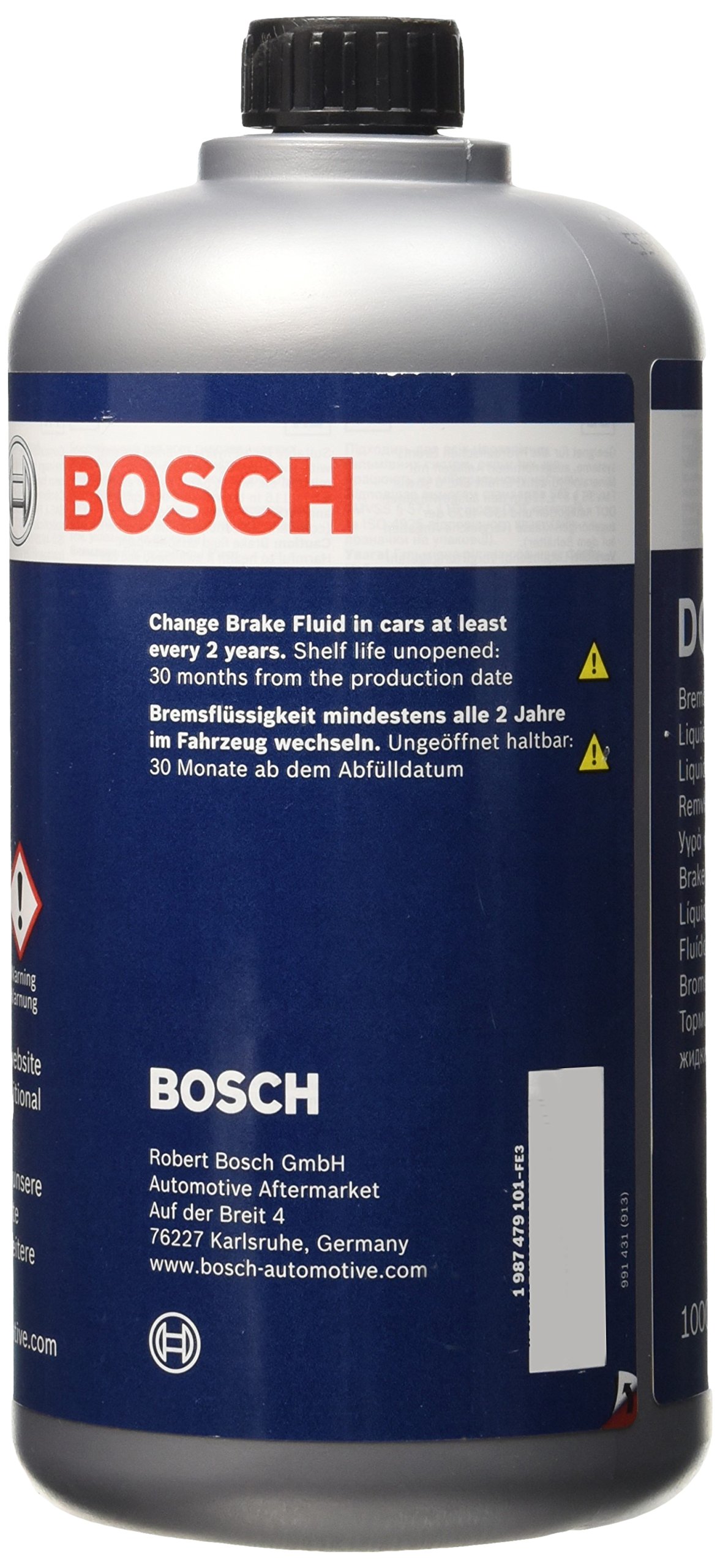 Liquido Freni Bosch DOT 3, 1 L – Per veicoli prodotti prima del 2000 – Non raccomandato per freni ABS e ESP (Confezione da 2)