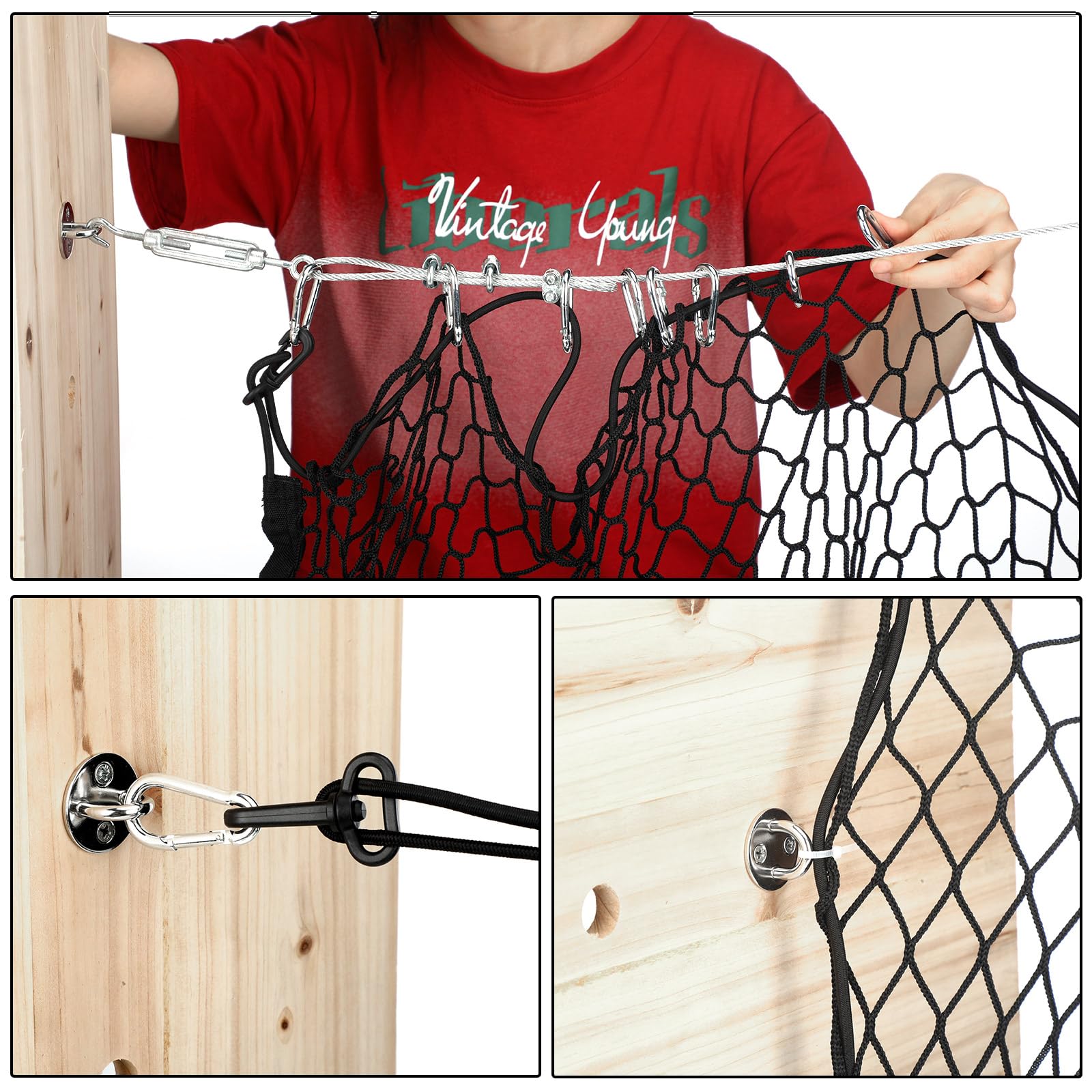 Stainless Steel Batting Cage Netting Wire Tension Kit(35FT/55FT/70FTʌ - View #2