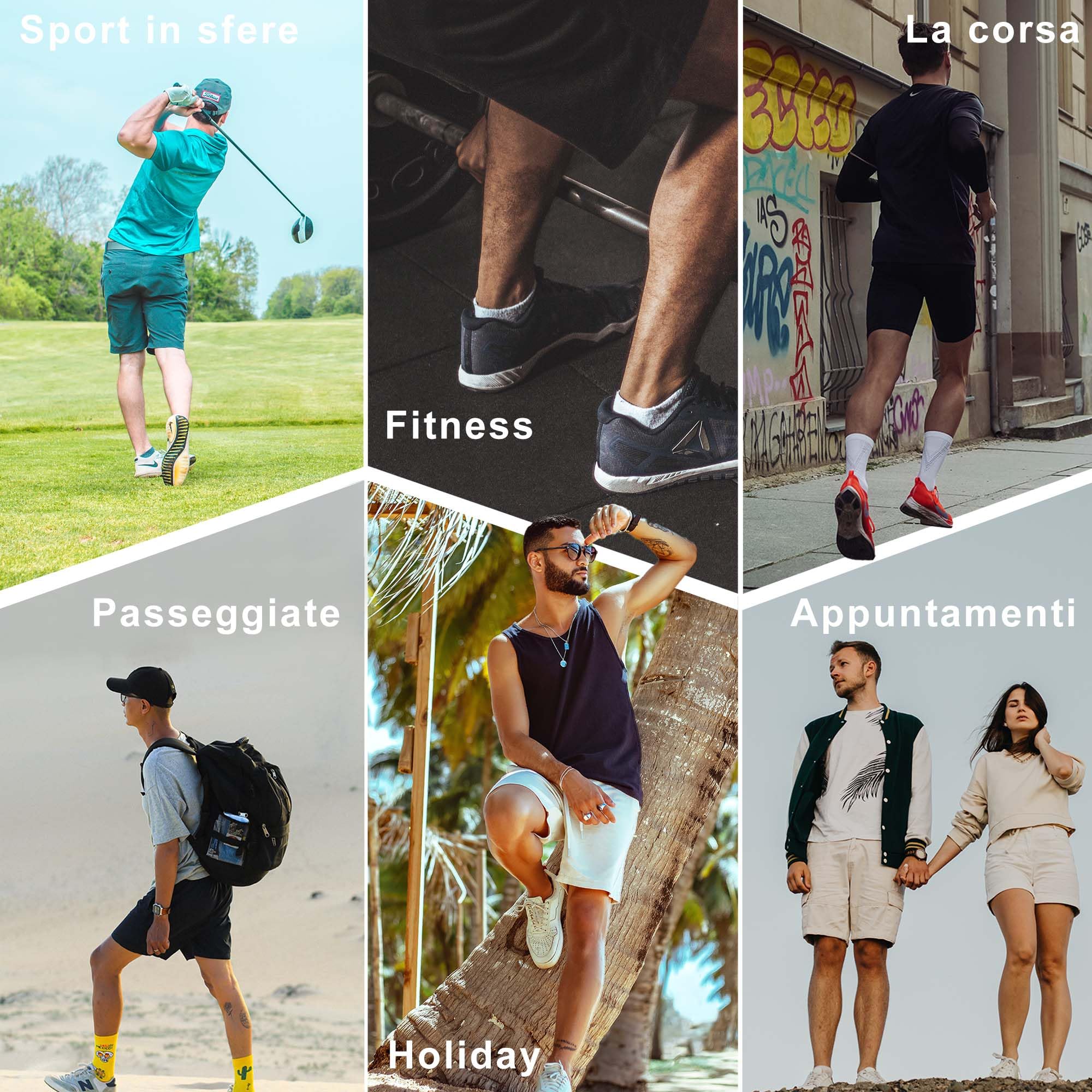 RE&X JEANS COUTURE Pantaloncini Uomo Confortevole Traspirante. STOFFE Cotone Cargo Bermuda Uomo