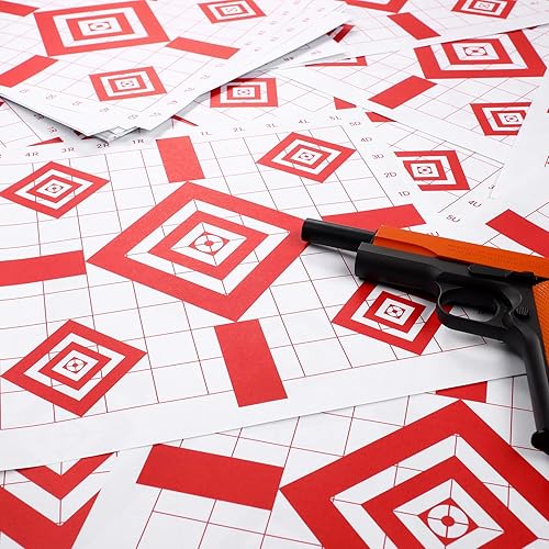 Miniatura 7 de Fainne 200 hojas de papel de 12 x 12 pulgadas, soporte de blanco de tiro para exteriores, blanco de papel duradero, objetivos altamente visibles