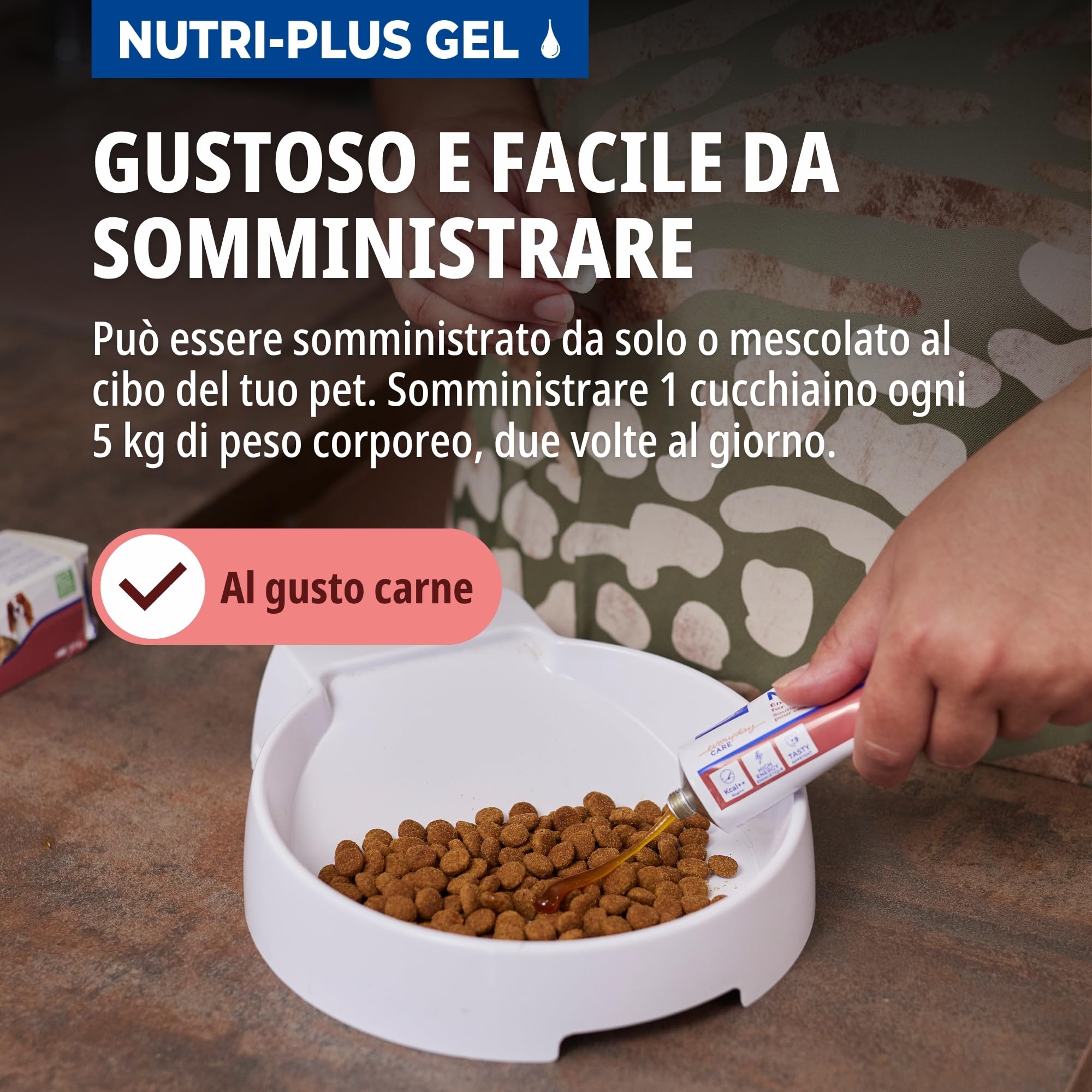 Virbac Nutri-Plus Gel | Confezione da 4 | 4 x 120 g | Alimento complementare dietetico per cani e gatti | Concentrato di energia