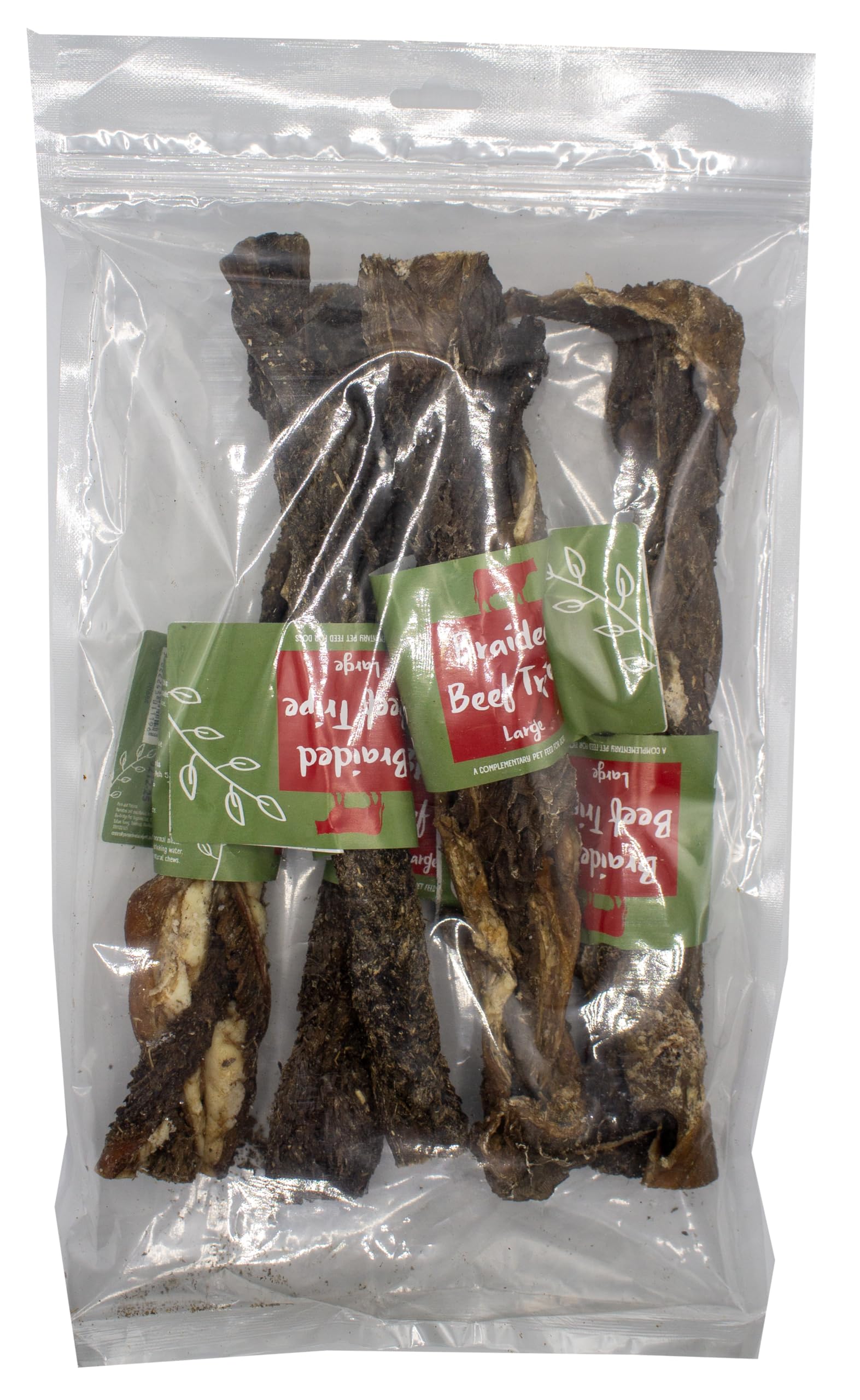 Pure & Natural Braided Beef Tripe - Large 30cm - 5 Pack - 100% Natural Beef Dog Chew - Air Dried & Grain Free