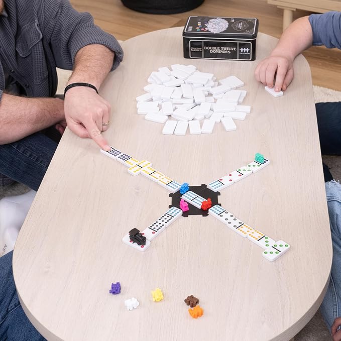 Double Twelve Dominoes - Juego de Dominó con 91 Fichas miniatura 3
