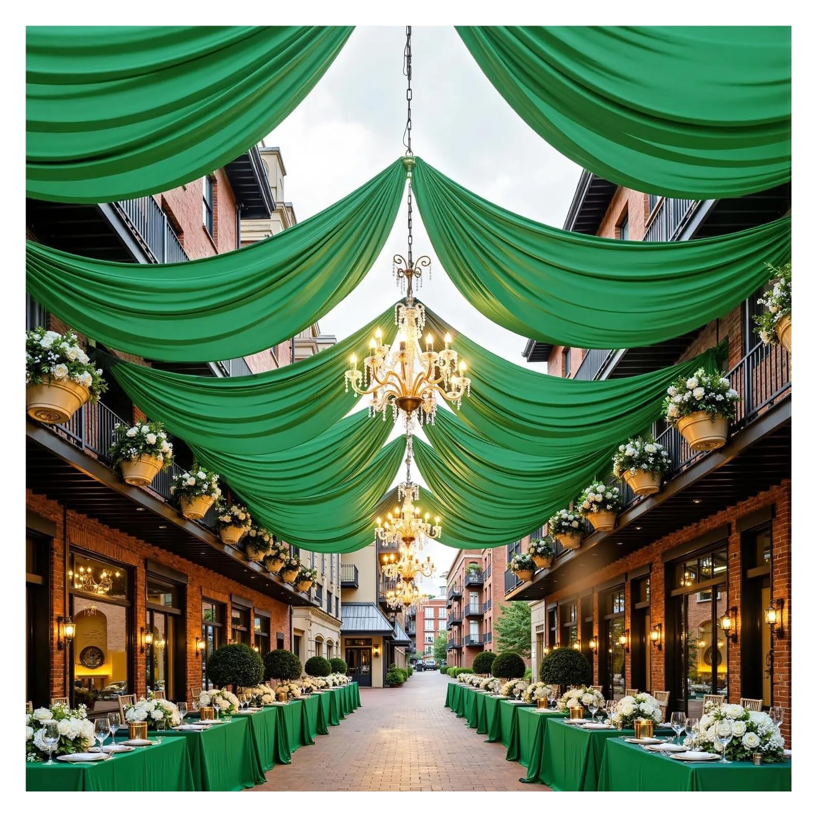 Rideaux de plafond pour fête et auvent de mariage sous chapiteau de banquet