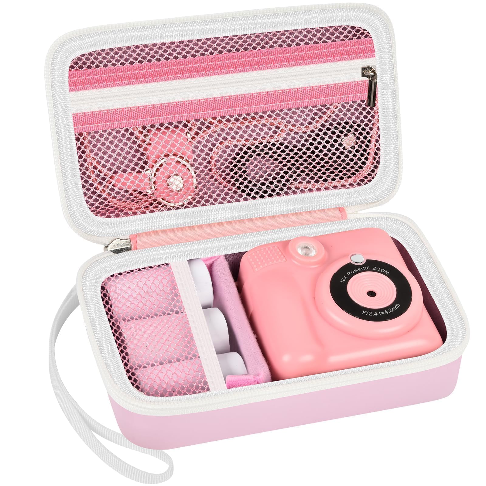 Case Compatible with ESOXOFFORE for Dylanto for Anchioo for WEEFUN for GKTZ for Amzelas for Mafiti Instant Print Camera for Kids, Film Camera Storage Holder Organizer Bag (Box Only)- Pink
