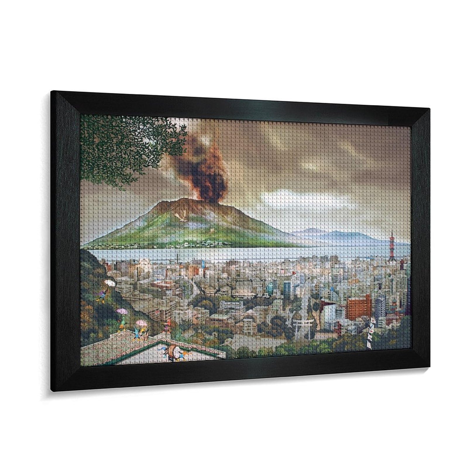 Y 美品 藤城清治 桜島 絵 アート 絵画 ジクレー 鹿児島 風景画 小人 S Y 美品 藤城清治 桜島 絵 アート 絵画 ジクレー 鹿児島 風景画