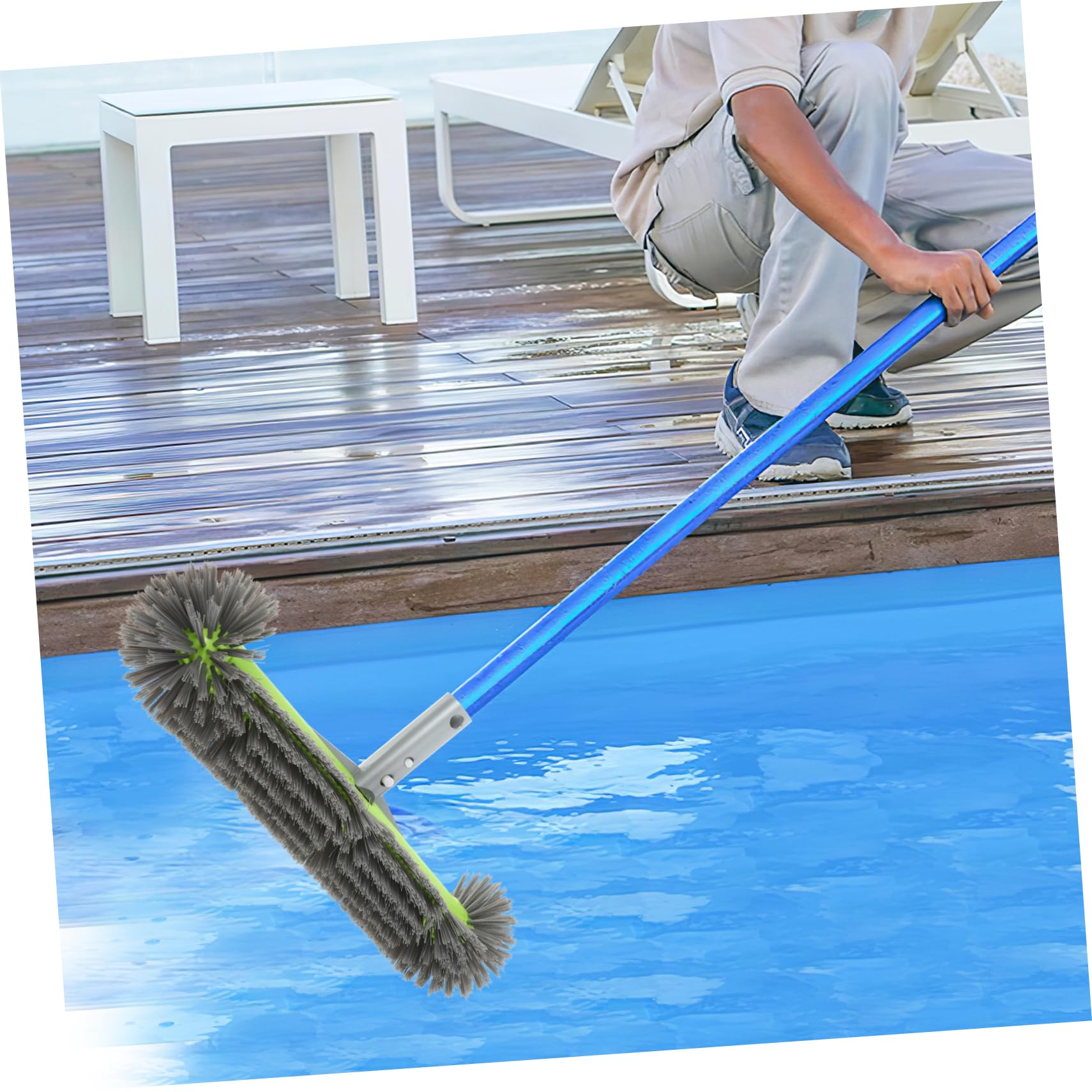 Tête de Brosse de Piscine en Plastique Nettoyage des Piscines, Brosse Dense pour Enlever Les Saletés, Ambiance Estivale Garantie