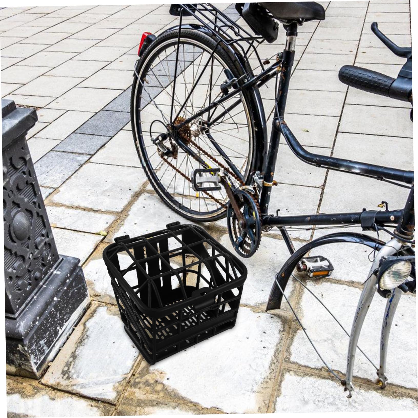 BESPORTBLE Cesta De Plástico para Bicicleta Cesta para Manillar Color Negro