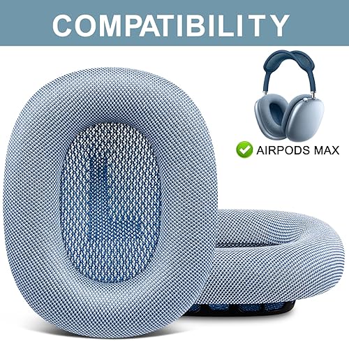 Miniatura 2 de SOPROM - Almohadillas para auriculares over-ear Airpod Max, fundas de repuesto con tela de malla duradera, espuma más suave - Azul marino Azul