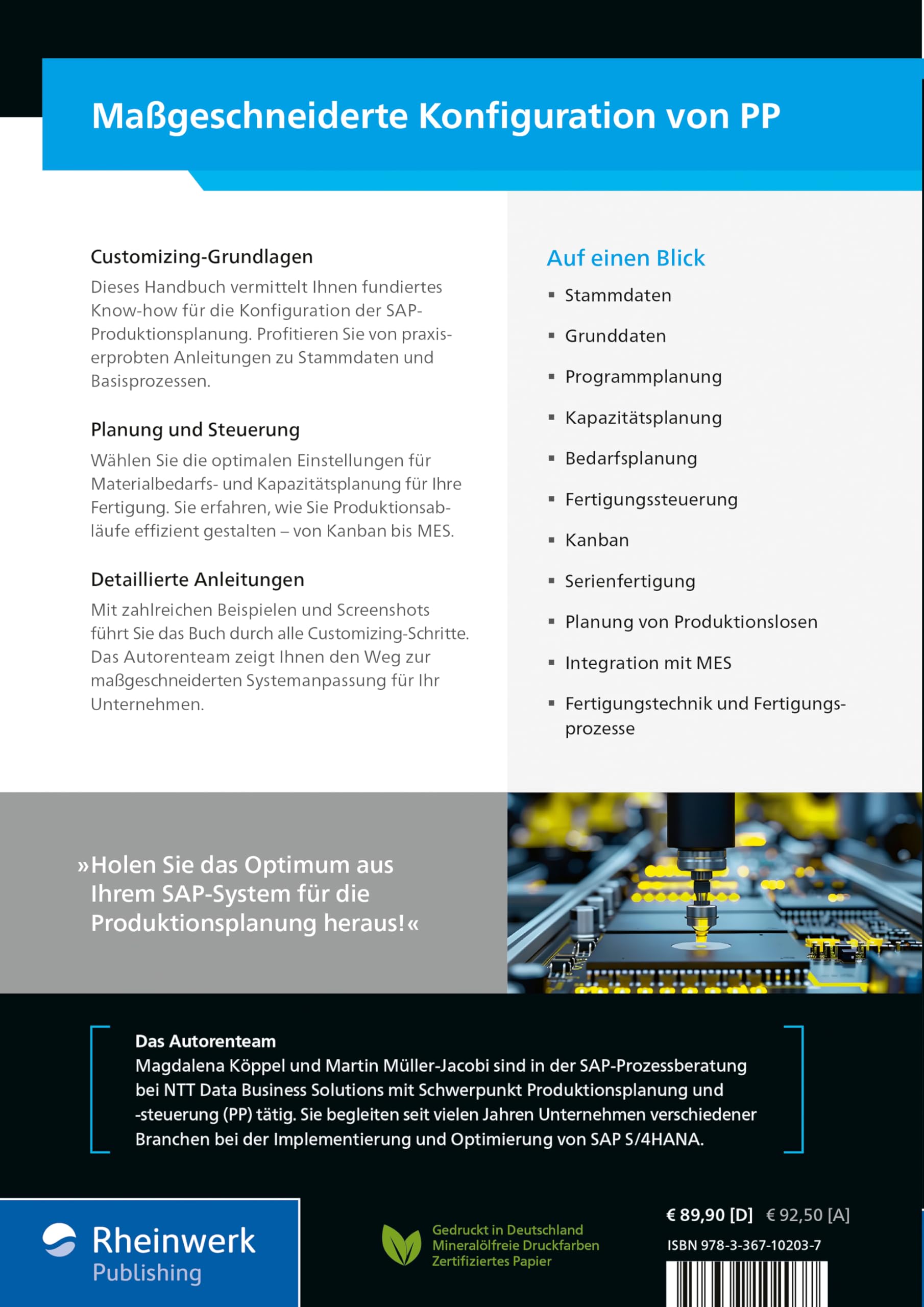 Produktionsplanung und -steuerung mit SAP S/4HANA – Customizing: Der umfassende Leitfaden zur Implementierung von PP in SAP S/4HANA (SAP PRESS)