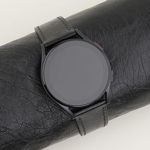Miniatura 3 de Bands Compatible with Samsung Galaxy Watch 3 4 5 6 Active 1 2 Band Men Women Ostrich Leather Band Compatible with Samsung Galaxy Watch 3 4 5 6