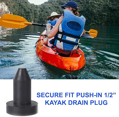 Miniatura 7 de TonGass Paquete de 6 tapones de drenaje de kayak de 1/2 pulgada para kayak de neopreno compatibles con Sun Dolphin Aruba 8 SS 10 Bali 8 Excursion 10
