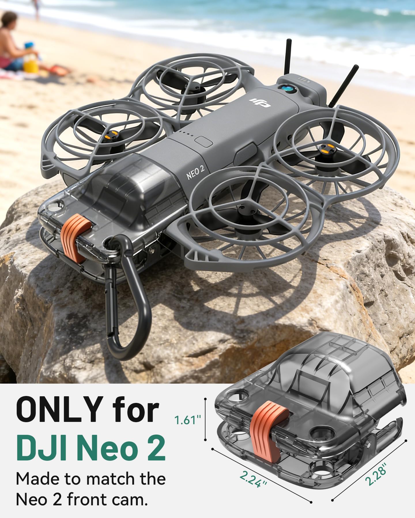 Ochrona żyroskopu dla drona DJI Neo 2, osłona żyroskopu dla akcesoriów DJI Neo 2, kompaktowa, lekka, przenośna do plecaka, na wędrówki, camping