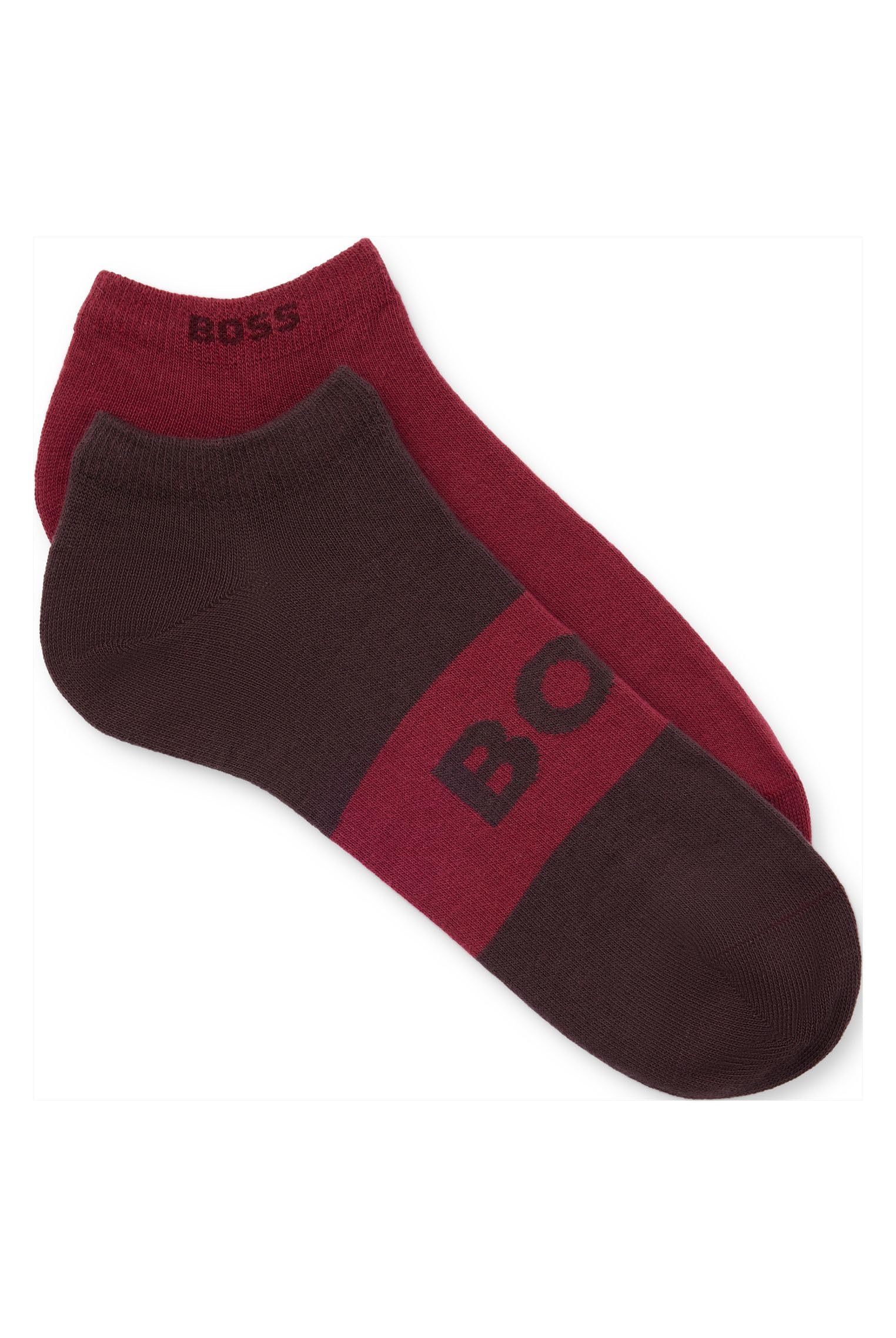 BOSSMen's 2P AS Logo Col CC Ankle Socks, Open Red642,