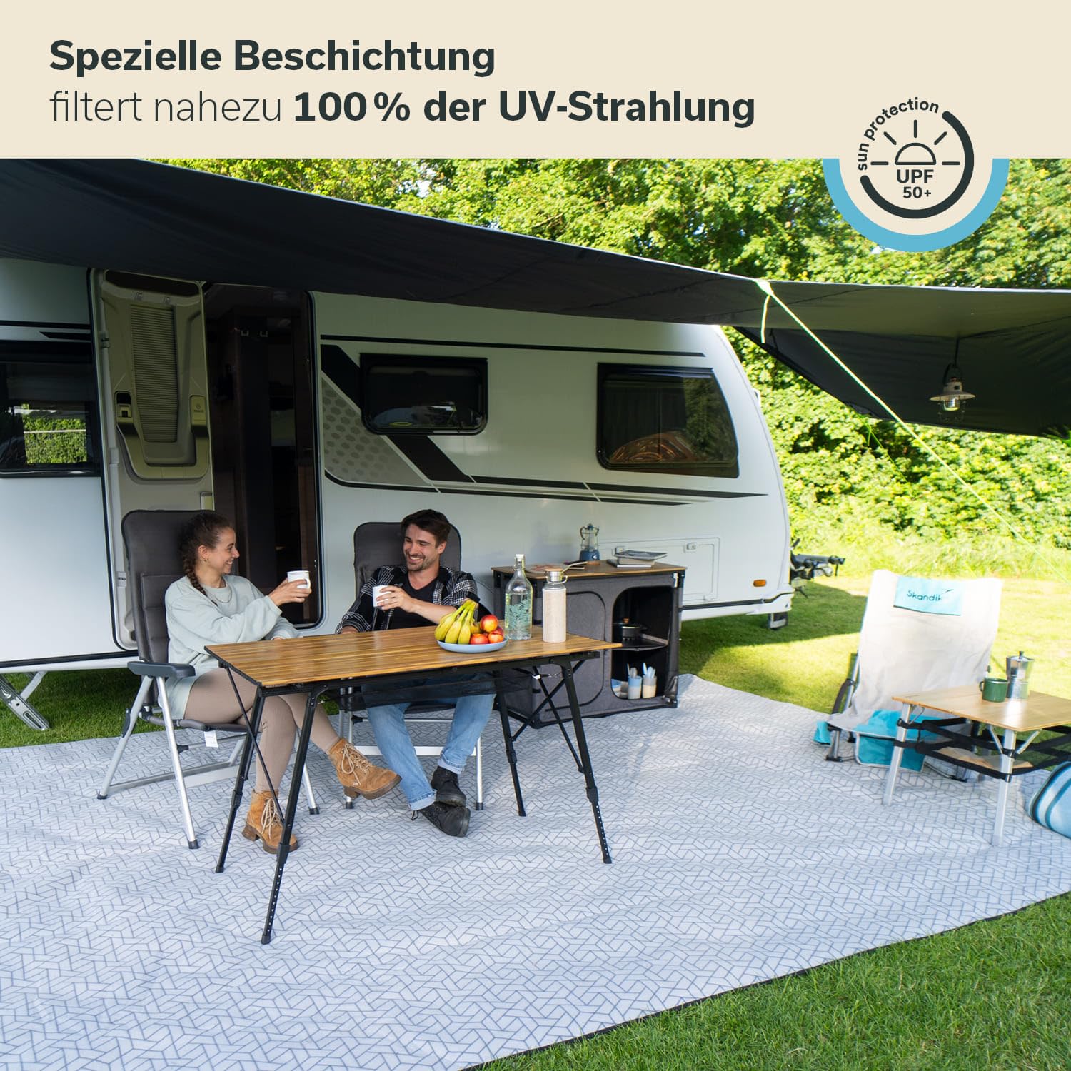 Skandika Vordach Freeway 300x240 Sonnensegel mit Keder Caravan Tarp UV-Schutz 50+ 3000 mm Wassersäule