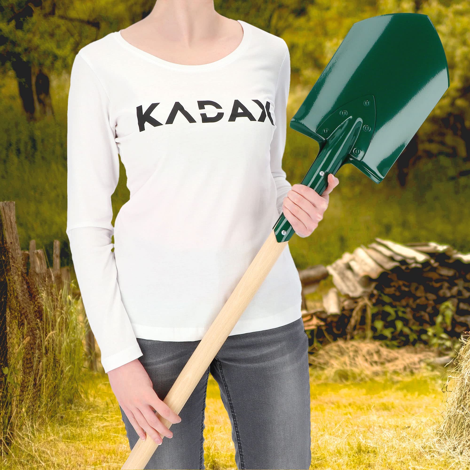 Spaziali di Kadax, patate giardiniere fossa, pala da giardino con manico in legno, pala, pala tomba, picche tombe giardino, pavimenti duri, pietrosi, vanga vegetale (appunti, mantello a T)