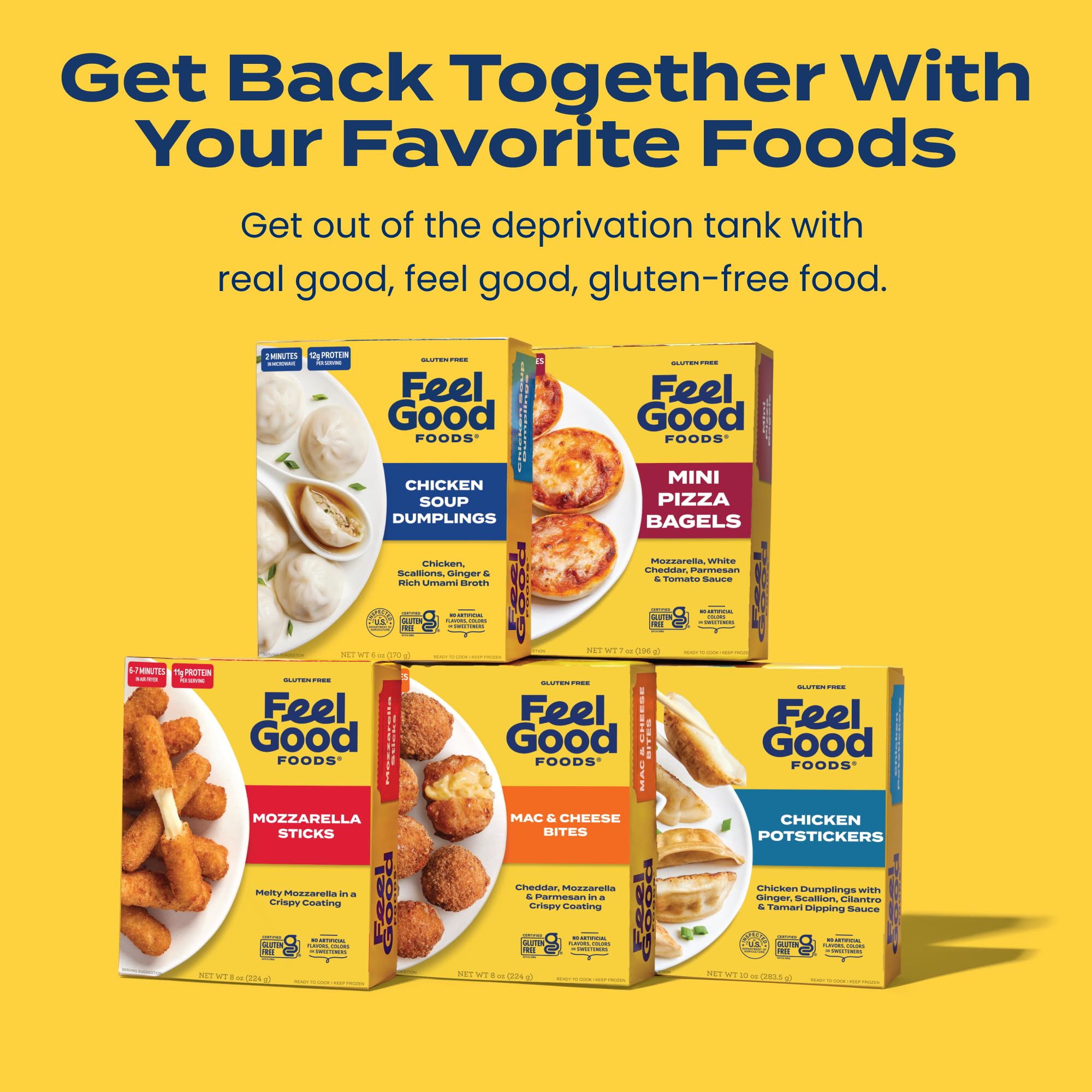 Feel Good Foods Gluten-Free Mozzarella Sticks with Crispy Breading Frozen Appetizer 8oz — view 5