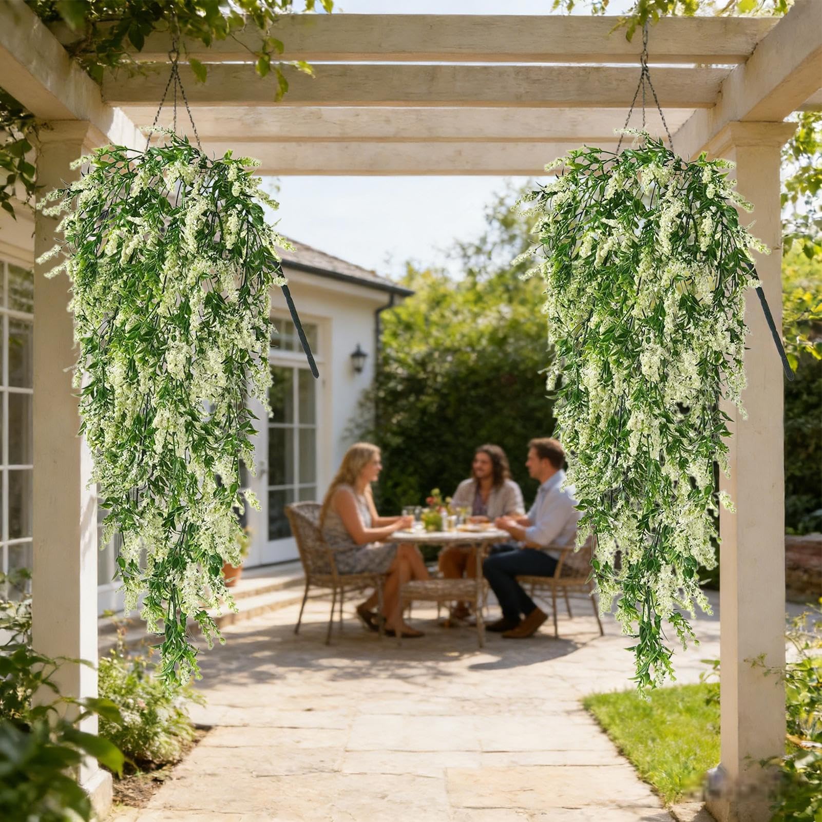 Amazon.de: Generico Knstliche Kletterpflanzen  2 Stck hngende Reben   knstliche Wasserfall-Blumen | fr Haus Innen Hochzeit Garten Terrasse ...