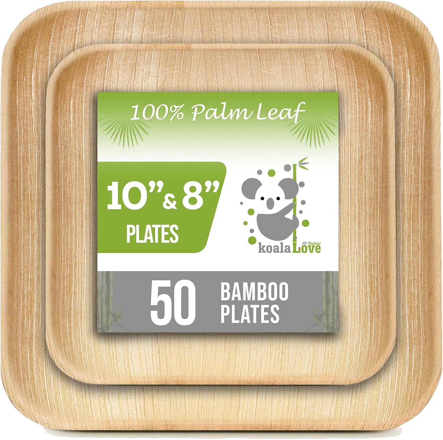 Product Review for Palm Leaf Plates 10&8 Inch Bamboo Plates Disposable 50 Pack Bulk Eco-Friendly Biodegradable Compostable Plates Best Alternative To Wooden Plastic Paper Plates By KoalaLove, with the price of : $32.95,Based on the following description : 🌿EMBRACE NATURE: Eco-friendly bamboo plates are perfect for desserts and appetizers. KoalaLove's compostable Palm Leaf Plates are a plastic alternative, ideal as party supplies for cocktail events.,🍃FRESH & ORGANIC: KoalaLove Plates, with a unique bamboo design, are crafted from organic palm leaves. Each pack fits various cake and appetizer needs, emphasizing elegance with every use.,🍽️ STURDY & PRACTICAL: Square, small, and durable plates resist leaks and heavy foods like charcuterie. They're microwave-safee co-friendly made from wood.,🎉 ENHANCE YOUR GATHERINGS: For weddings to Baby shower Parties BBQs and any special Event, KoalaLove's bulk plates add a touch. Serve dessert, tart, or other delicacies on our disposable palm leaf appetizer plates.,🌍PROTECT OUR PLANET: Choose biodegradable KoalaLove plates for a greener Earth. These plates help wildlife and offer an eco-friendly dining experience., and and average Review : 4.3 out of 5, and the following summary of users reviews: Customers like the sturdiness, look, and compostability of the product. They mention it's strong enough to hold a substantial amount of food, looks great, and is eco-friendly. Some say it's perfect for family events. However, some customers have different opinions on its functionality. AI-generated from the text of customer reviews