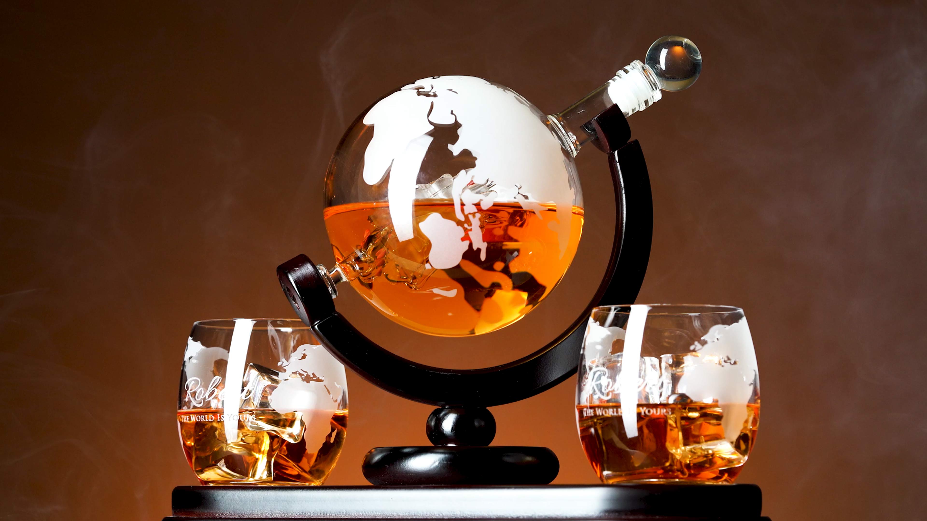 Maverton Ensemble De Carafe En Verre 4 Verres Gravés - Idee Cadeau
