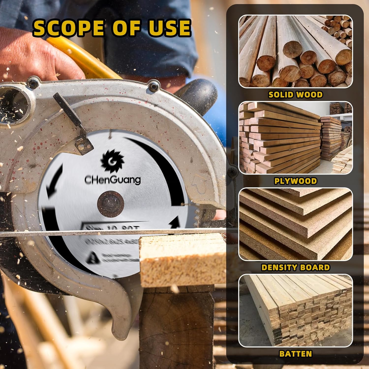 14 Inch 80 Tooth Miter/Tungsten Carbide Tipped Blade High-Performance Professioal Saw Blade for Cutting Wood