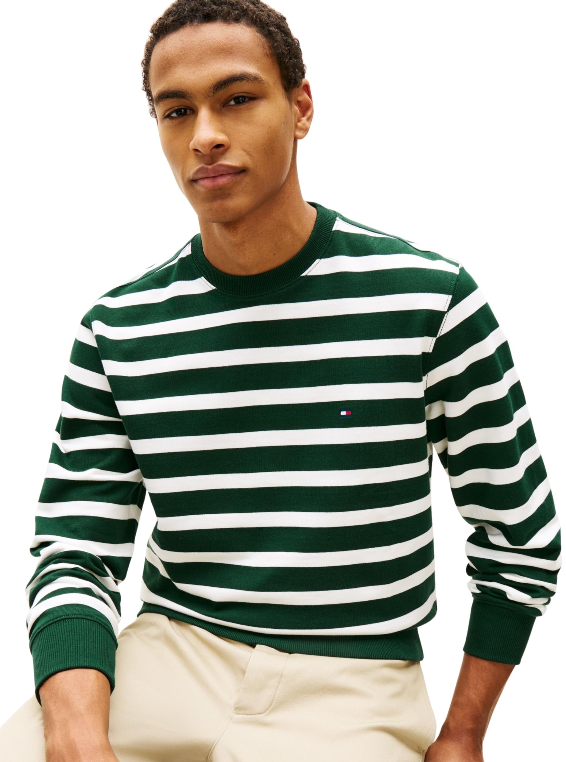 Tommy Hilfiger Herren ESS Terry Block STP Sweatshirt Mw0mw41352 Pullover-Sweatshirt