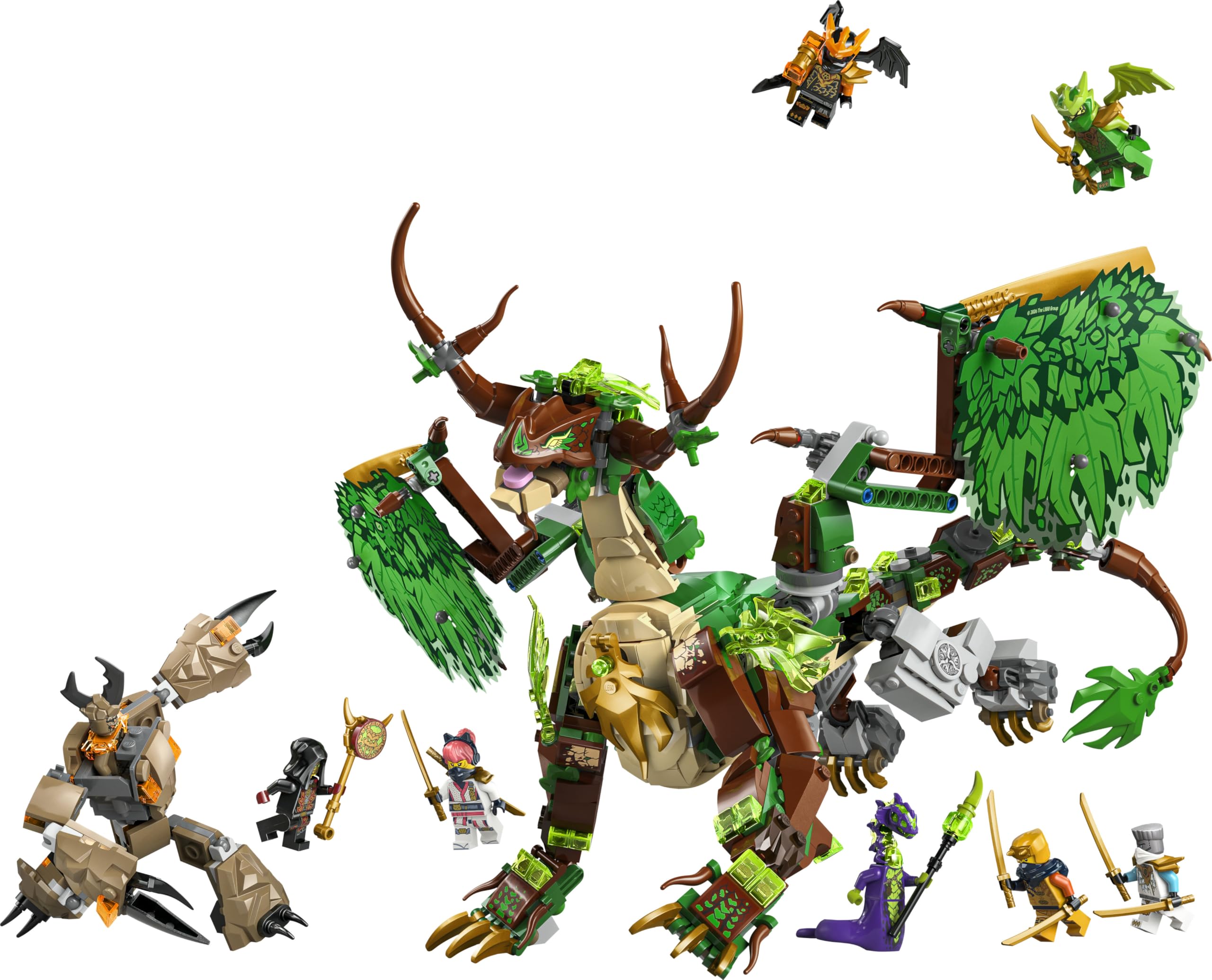 LEGO NINJAGO Der Drache des Lebens - Ninja Spielzeug mit Drachenfigur, Mini Monster Mech, 8 Minifiguren und Schwertern - Kreatives Geschenk für Jungen und Mädchen ab 8 Jahren und Fans - 71859
