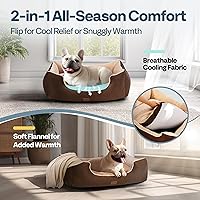 Vista 3 de Cama ortopédica para perros de tamaño mediano con funda extraíble lavable, base impermeable y antideslizante, sofá para gatos, cómoda cama