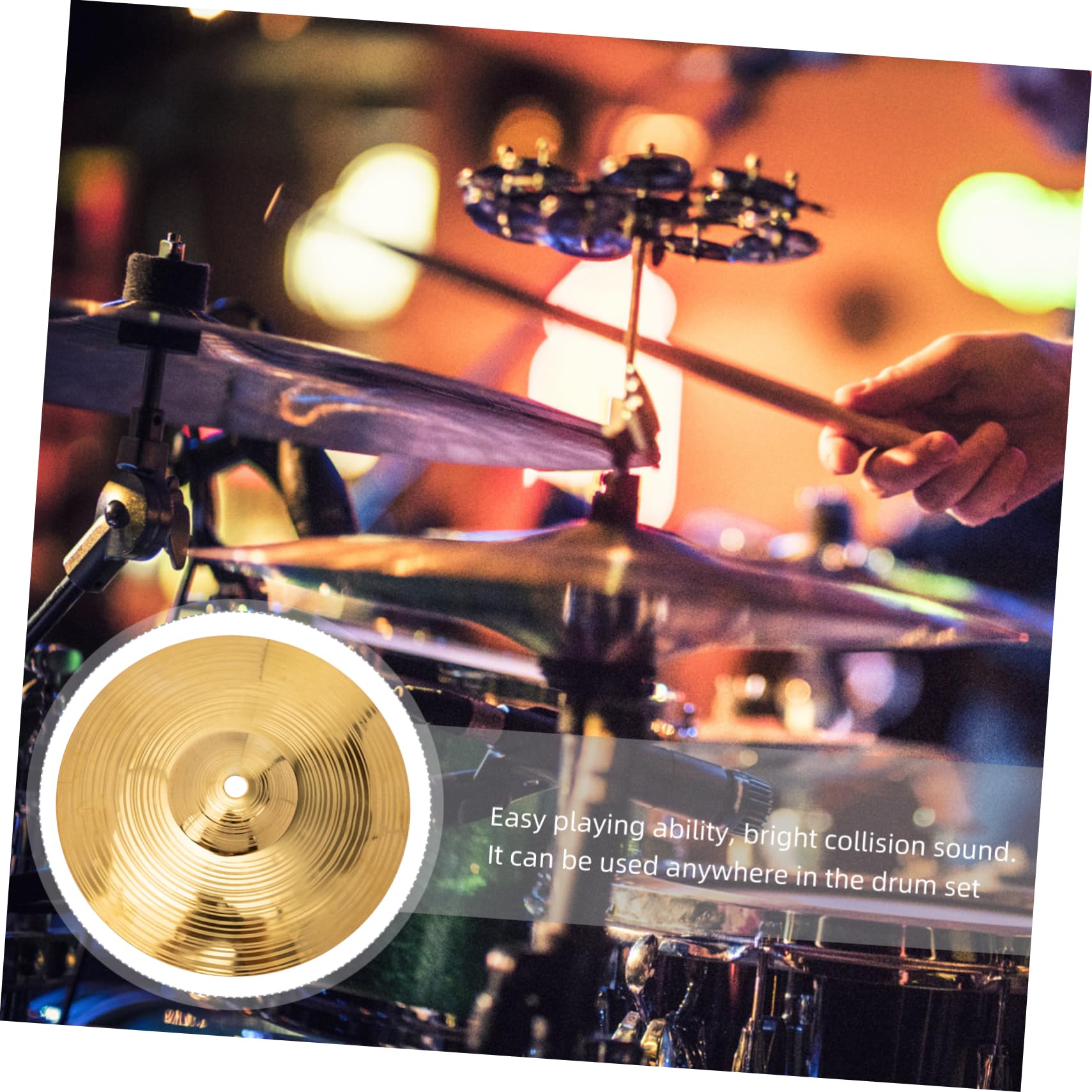 Parliky Cymbal for Drums Jazz Percussion Instrument Part Quick Install Space-saving Design