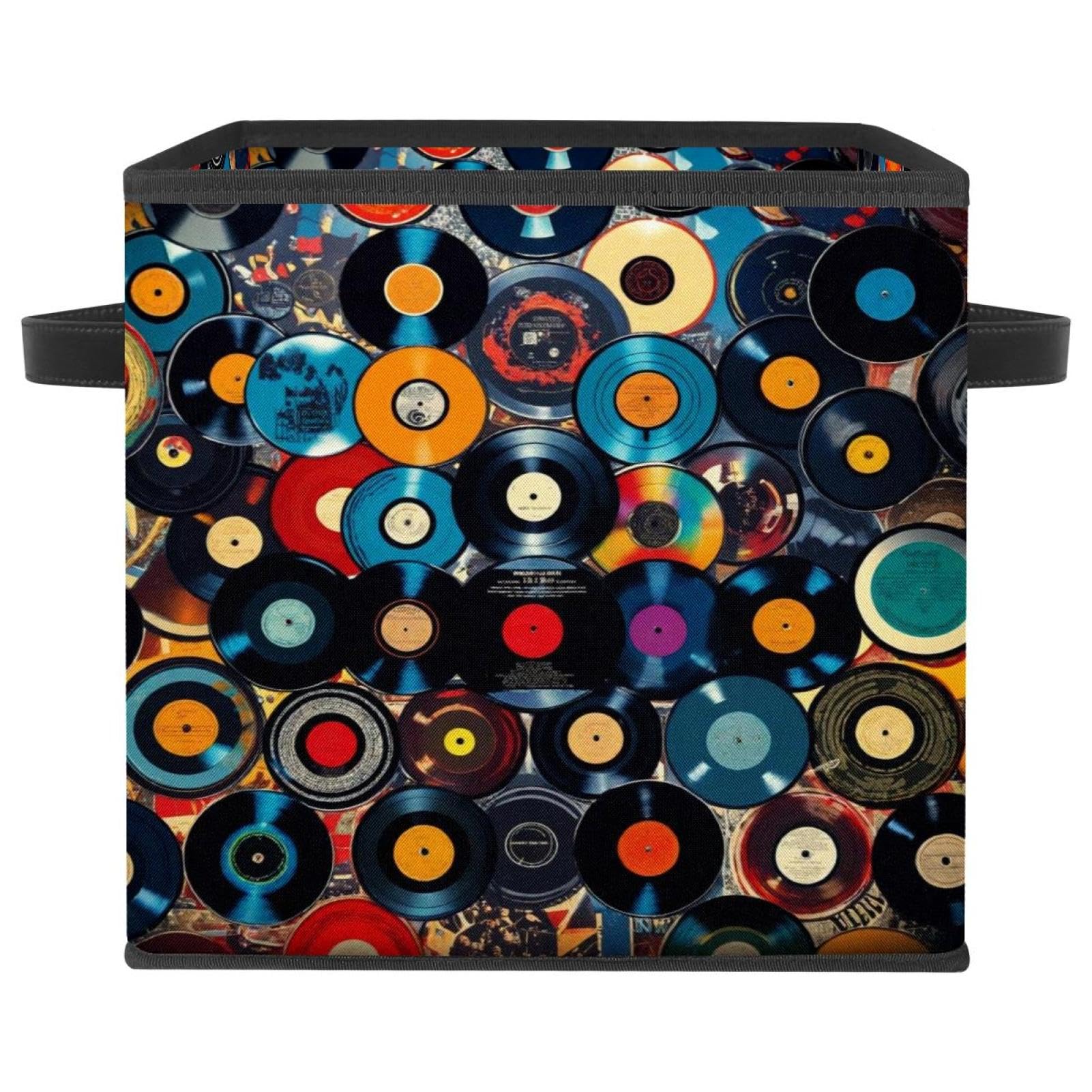 Boîte de rangement vinyle pliable grand panier de stockage pour organiser les vêtements