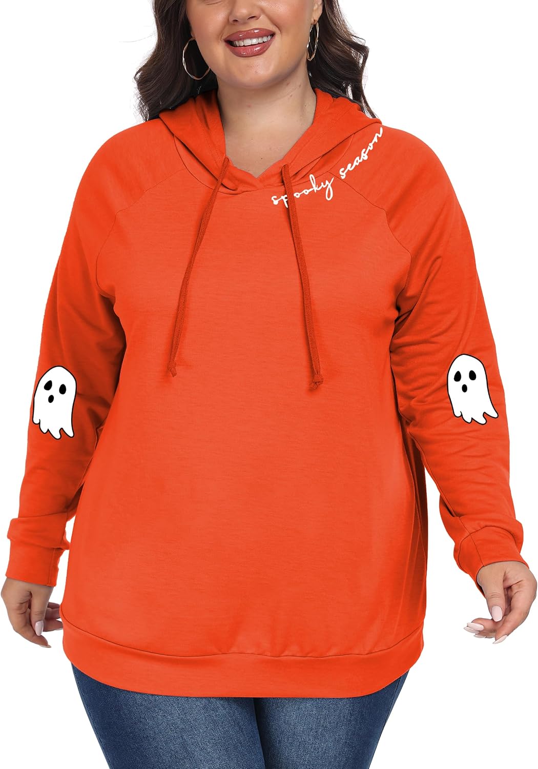 ForHailey Plus Size Hoodies for Women Long Sleeve Pullover Shirts Drawstring Tops XL-5XL