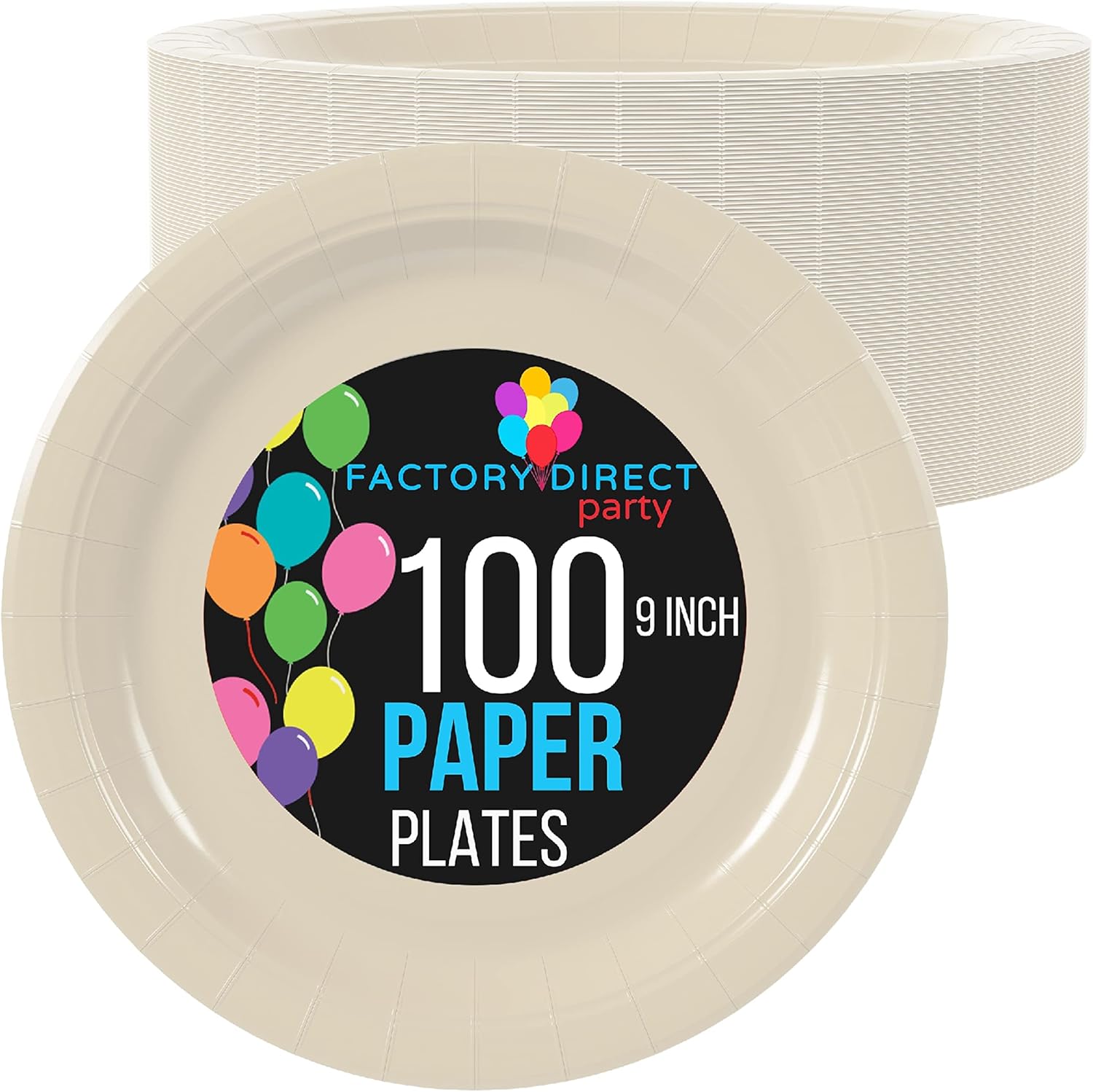Exquisite Ivory Paper Plates 9 Inch 100 Count Ivory 9