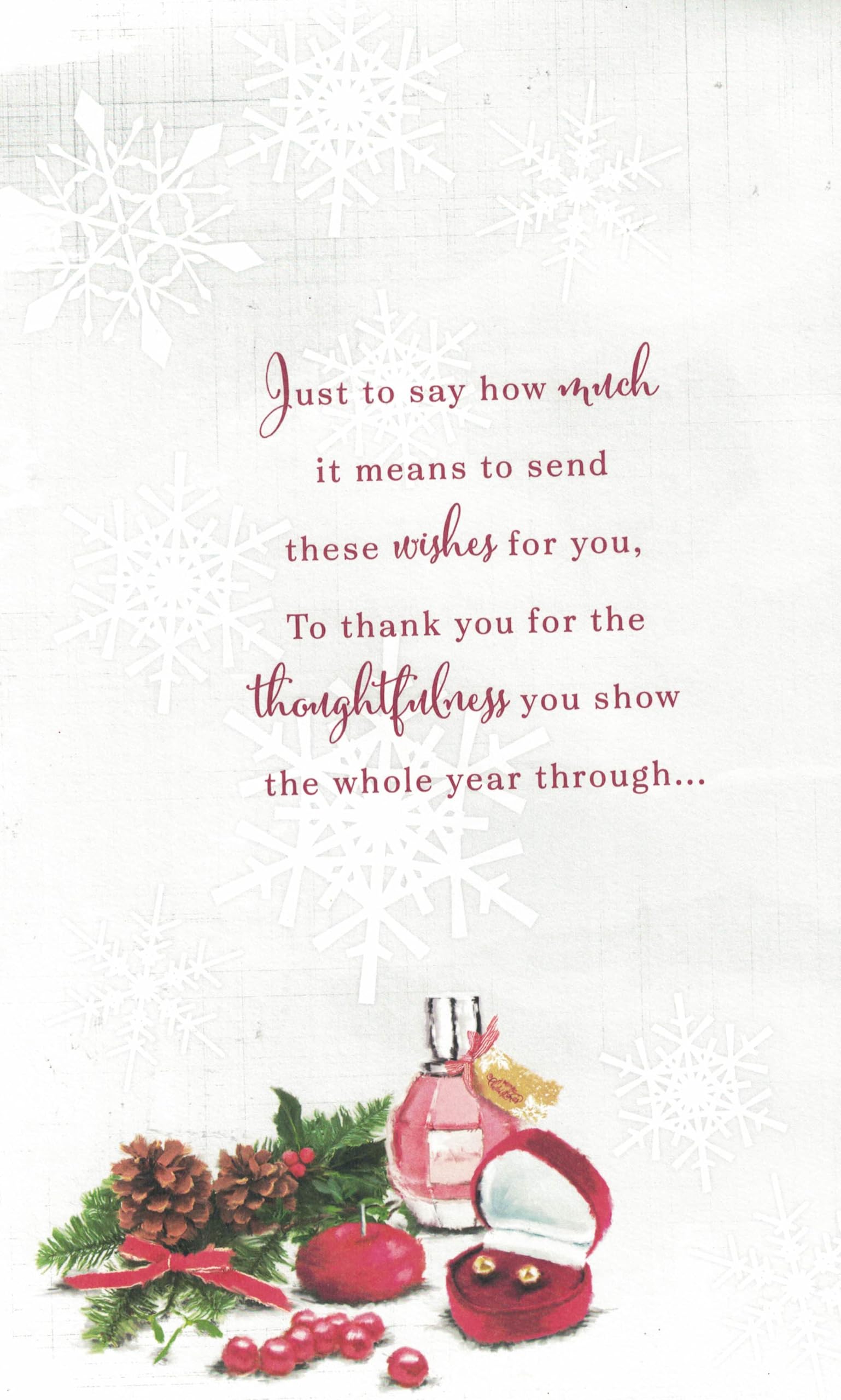 Extra Large Niece Christmas Card, Traditional Xmas Design, 8 Page Insert, 30.5 x 20.3 cm, Red, Green, Gold, 31 cm x 21 cm - Image 3