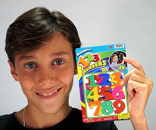 Miniatura 6 de JA-RU 123 números magnéticos de juguete (paquete de 2, 52 imanes) imanes para niños para refrigerador y pizarra. Juguetes educativos de matemáticas
