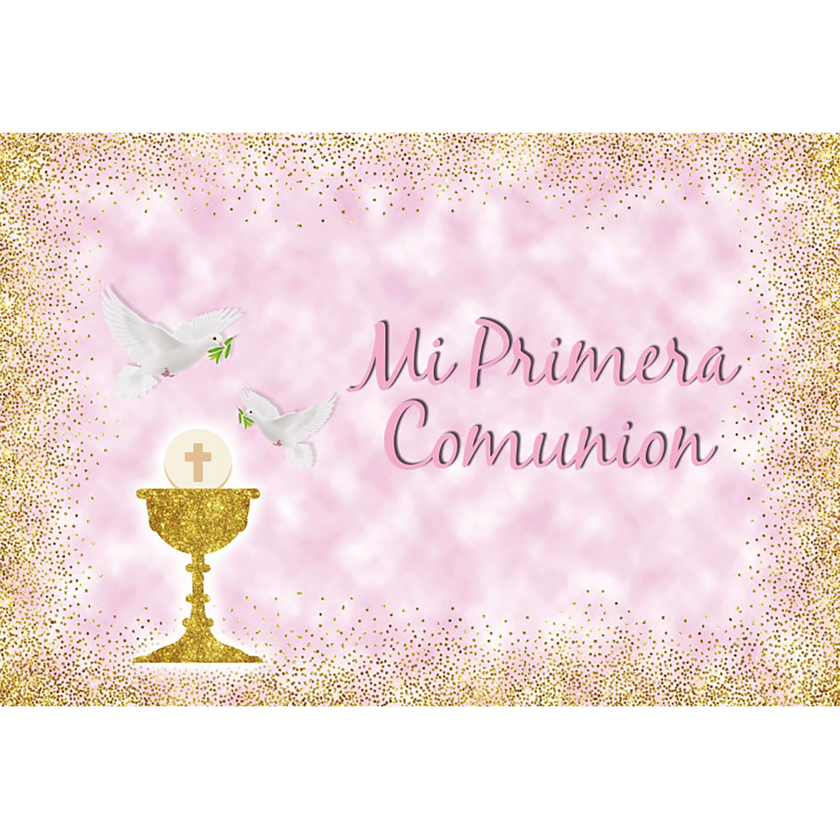 MEHOFOND Toile De Fond Pour Première Communion, Baptême, Thème