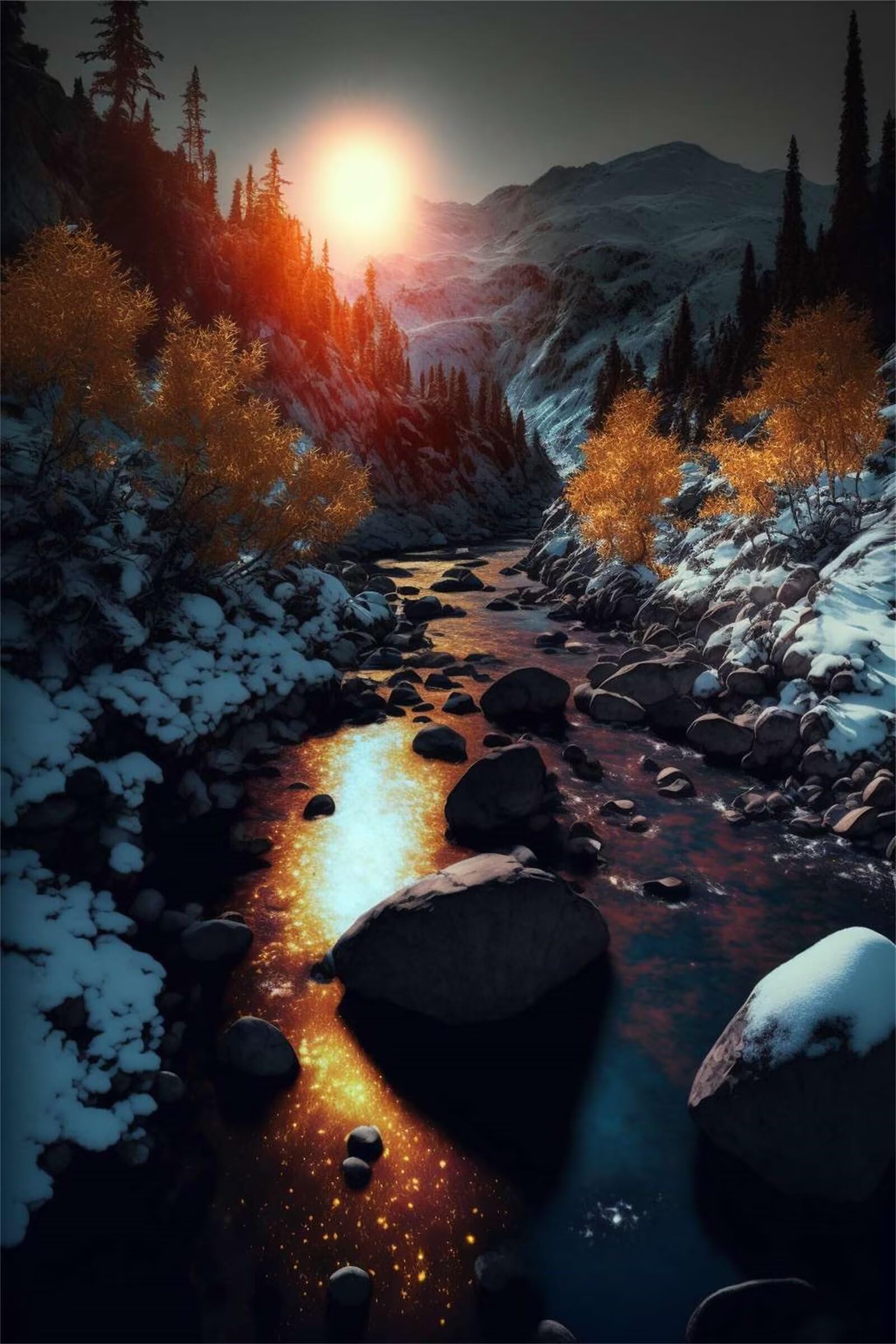 Puzzle dla dorosłych, 1000 elementów, Sunrise Nature Scenery Artwork Puzzle 75 x 50 cm, kolorowe puzzle "zrób to sam" do dekoracji domu, rodzinne puzzle dla początkujących i dzieci