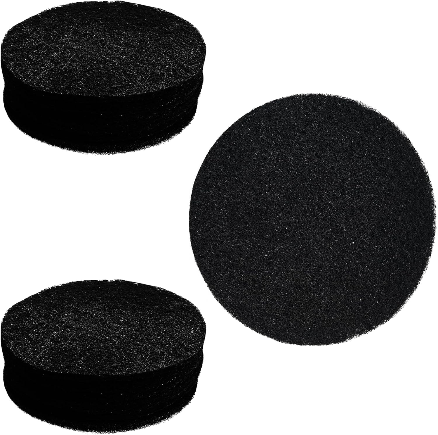 12PCS 6.7” Round Compost Bin Charcoal Filters, 0.4” Thick Activated Carbon Filters for Kitchen Countertop Compost Pail, Home Bucket Filter Replacements