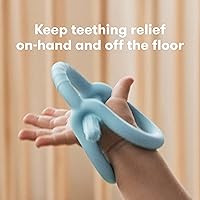 Vista 2 de Frida Baby Get-A-Grip BabyTeether para aliviar la dentición Juguetes de dentición de silicona 100% de grado alimenticio para bebés de 0 a 6, 12