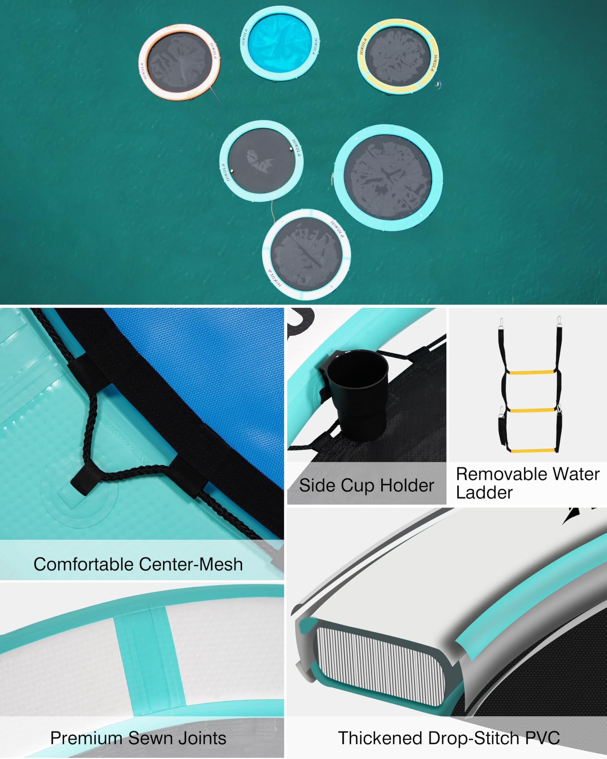 Snapklik.com : Inflatable Round Floating Ring - Water Hammock Dock, Sun ...