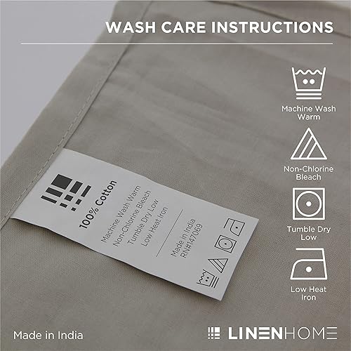 Miniatura 3 de Linen Home Juego de funda de edredón 100% algodón, tamaño KingCal King, fresco, suave y transpirable, con cierre de botón, ropa de cama lujosa para