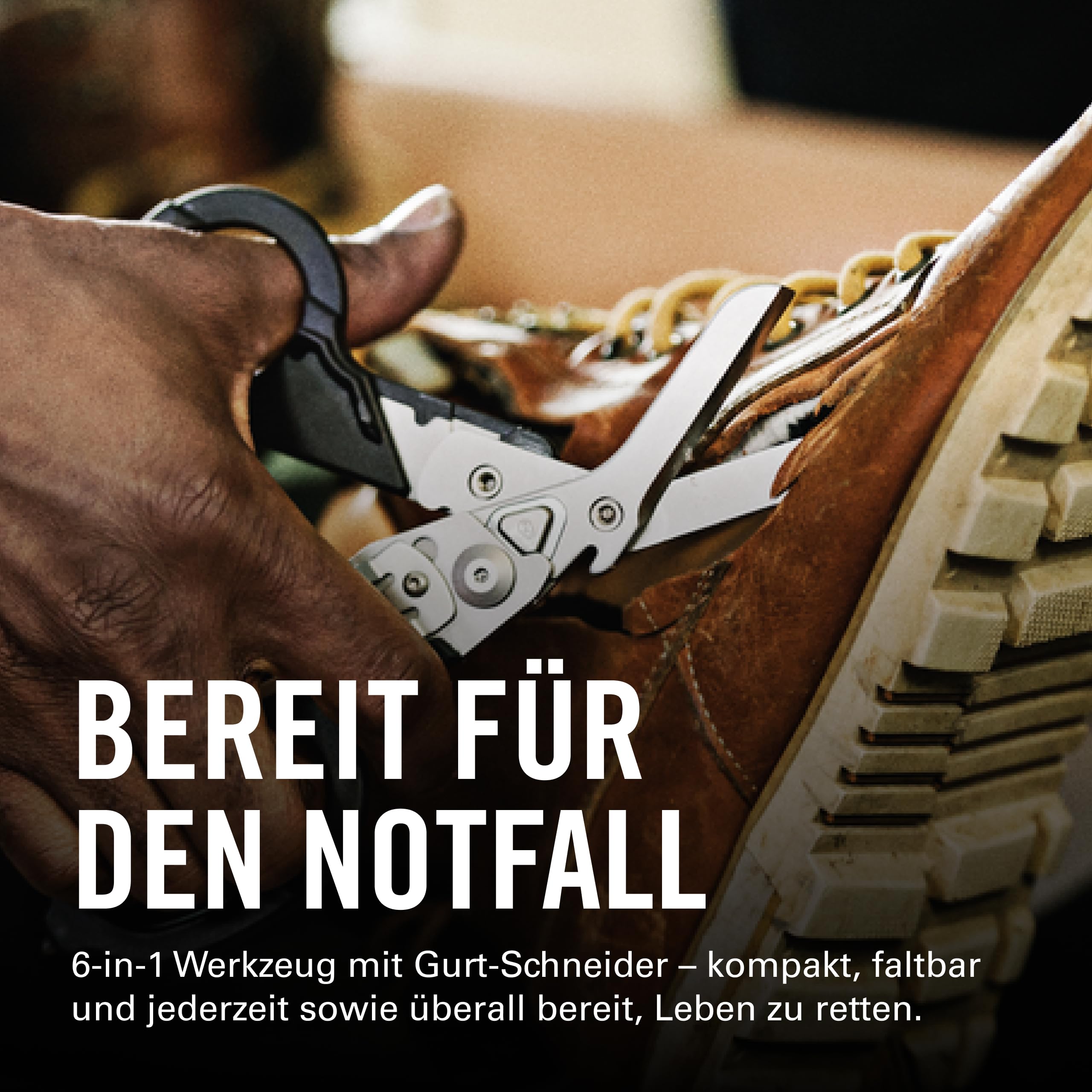LEATHERMAN Raptor Rescue Notfallschere gelb und blau | Klappschere mit Gurtschneider & Glasbrecher, Für Profis, Sanitäter, Feuerwehr