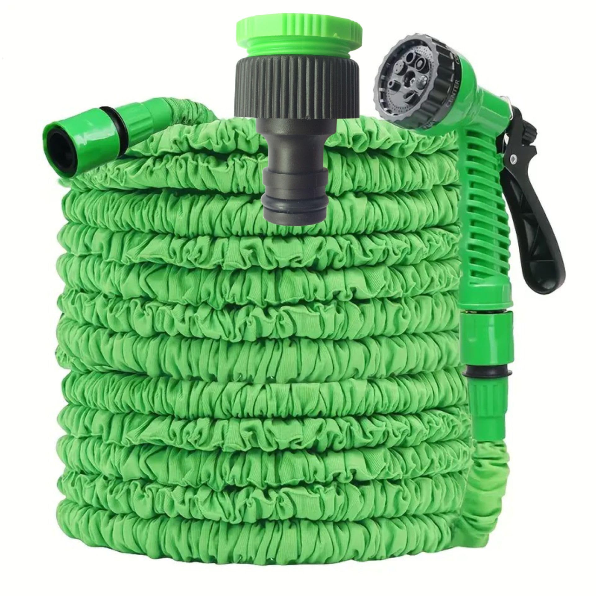 25ft/50ft/100ft/125ft/150ft/200ft Expandable Garden Hose Pipes, Expandable Garden Hose Flexible Stretch Water Pipe for Home Lawn Car with 7 Function Professional Water Spray Nozzle (200FT)