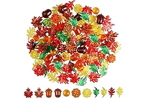 105 PCS Acrylic Leaves for Fall Decorations with Unique Vase Filler Decor