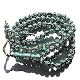 Green 8mm Acrylic Islamic Prayer Rosary Beads Muslim Misbaha Tasbeeh Sibha 99 Prayer Beads Necklace