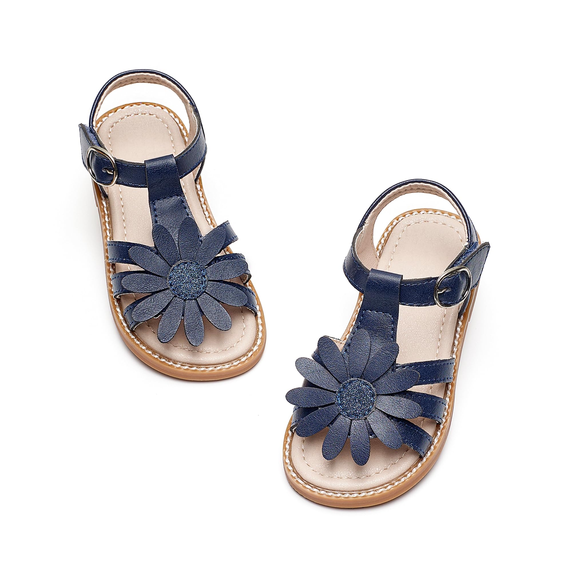 Kiderence Toddler Flower Girl Sandals Open Toe Dress Shoes Wedding Party