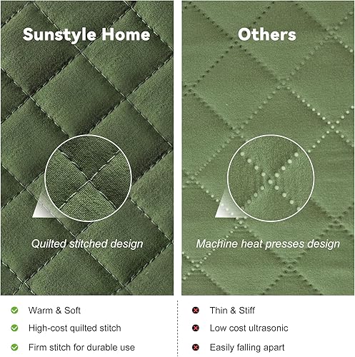 Miniatura 3 de SunStyle Home Juego de edredón de 2 piezas, tamaño individual, color azul grisáceo, de microfibra suave, ligera, reversible, para todas las